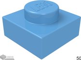 LEGO Plaat 1x1, 3024 Mediumblauw 50 stuks