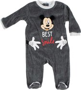 Mickey baby box pakje velours donker grijs 12 maanden