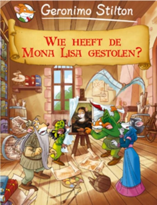 Cover van het boek 'Wie heeft de Mona Lisa gestolen?' van G. Stilton