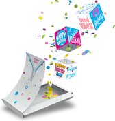 Boemby - Exploderende Confettikubus Wenskaart - TRIO - Explosion Box - Verjaardagskaart - kaart met Confetti - Happy Birthday - Confetti kaart - Unieke wenskaarten - #8