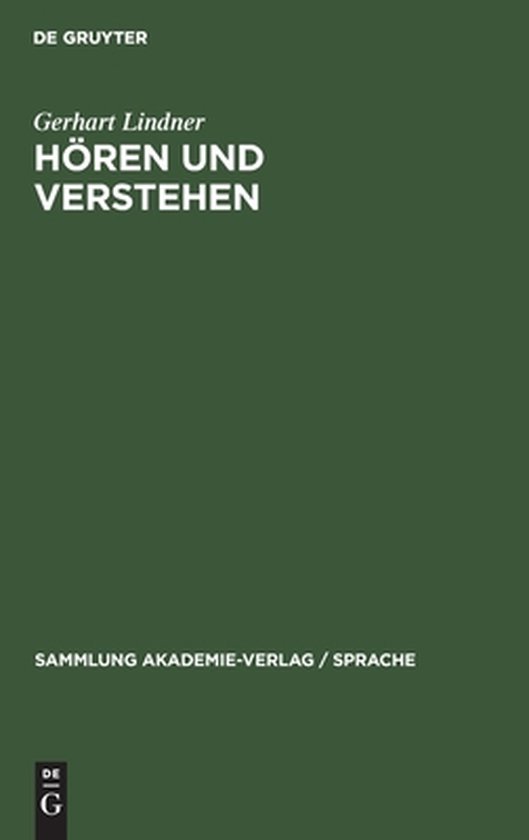 Foto: Sammlung akademie verlag sprache h ren und verstehen