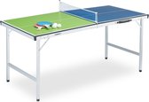 Relaxdays tafeltennistafel indoor - pingpongtafel inklapbaar - tafel tennis set - klein