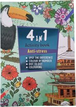 Anti-Stress 4in1 Activiteitenboek voor Volwassenen