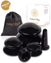 Cellulite Cups - Cellulitis Behandeling - Zwart - Massage Cups - Set van 4 + GRATIS ionen cup & E-Book