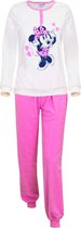 Damespyjama - Minnie Mouse - Fleece - Roze/Wit - Maat L