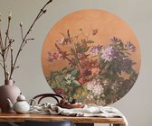 Behangcirkel 60cm Studio Wallz - Bloemen stilleven mix terra