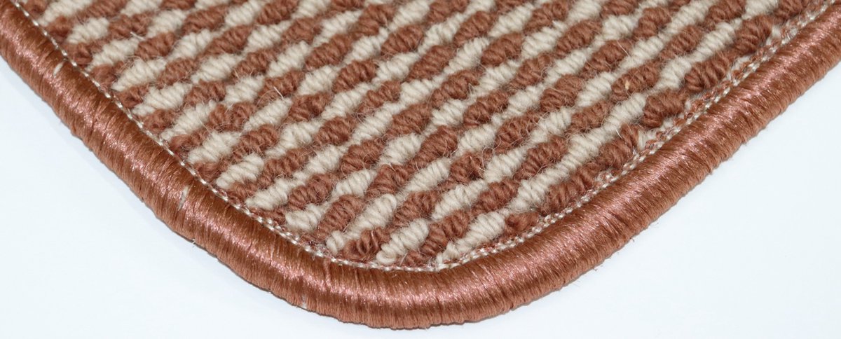 Vloerkleed - Loper - Dirkje - rood - bruin - beige - 78x170cm