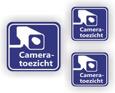 Camera toezicht stickers set 3 stuks