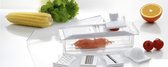 LuxuryKitchen - Multirasp - Opvangbak - 5 Opties - Wit - Plastic - Luxe -Keukengadget