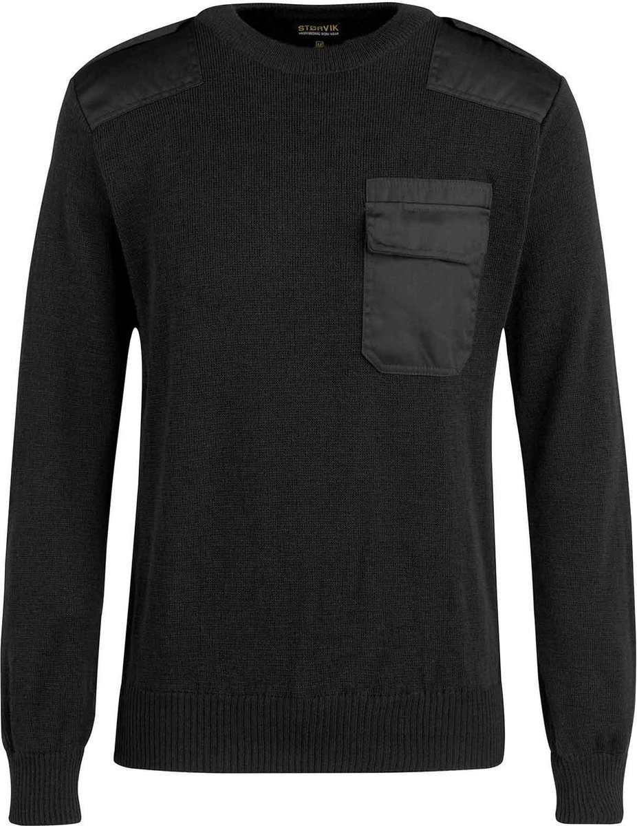 STØRVIK Dampier Commando Trui Heren - Acryl/Wol Gebreid - Maat XL - Zwart
