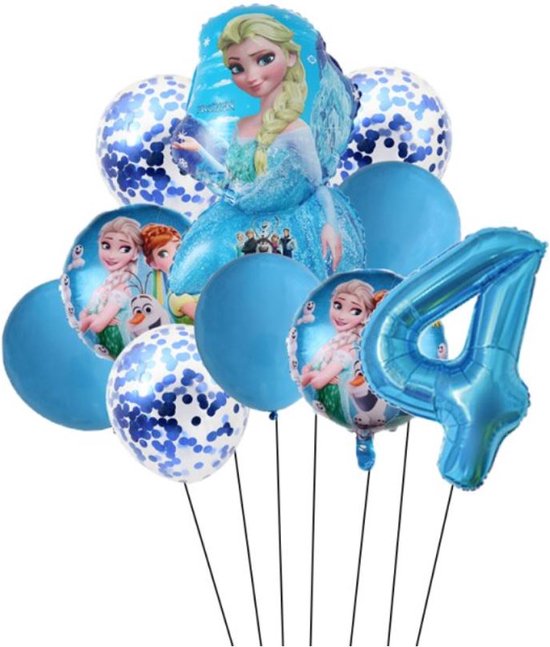 Frozen Ballonnen - Anna Elsa - Olaf - Frozen Fever thema - 4 jaar