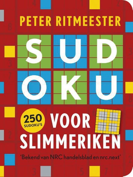 Cover van het boek 'Sudoku voor slimmeriken' van Peter Ritmeester