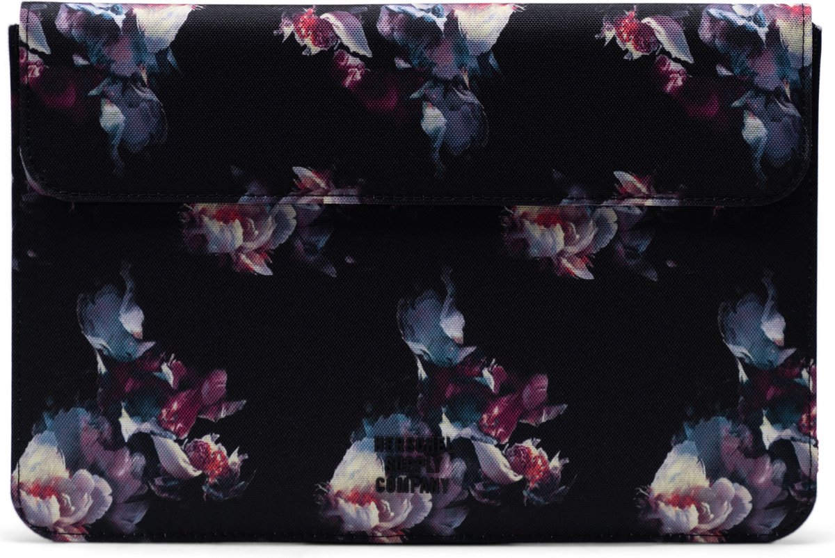 Spokane Sleeve 11-12 Inch - Gothic Floral / Tijdloze lapthophoes met magnetische sluiting & fleece voering - voor Macbook - Thinkpad / Beperkte Levenslange Garantie / Bloemenprint