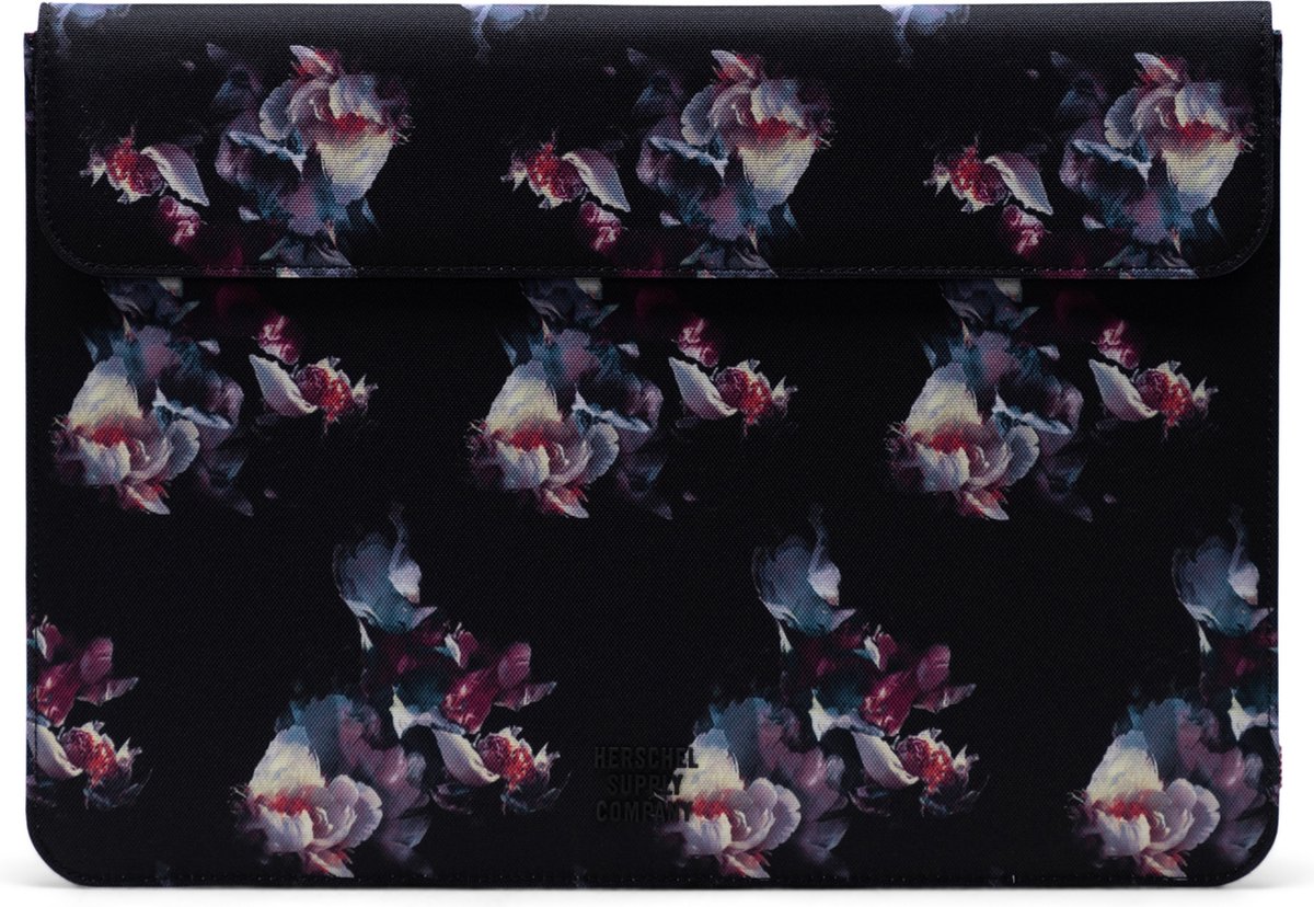 Spokane Sleeve 15-16 Inch - Gothic Floral / Tijdloze lapthophoes met magnetische sluiting & fleece voering - voor Macbook - Thinkpad / Beperkte Levenslange Garantie / Bloemenprint