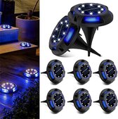 BOTC Solar Grondspots 4 stuks - Solar Tuinverlichting - Buitenlamp - Tuinverlichting op Zonne-Energie - LSL94860