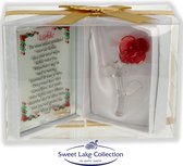 Kristallen roos met gedicht, Luxe box met gedicht Liefde en kristallen roos-liefde-emotie-Valentijn