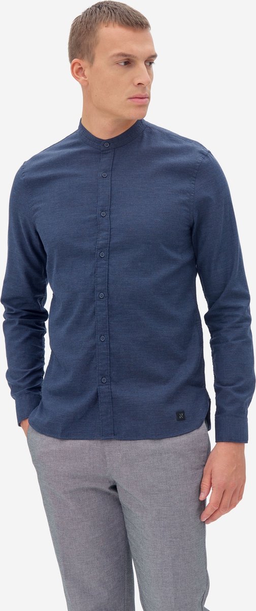 Nowadays Oxford Overhemd Oxford Melange Shirt Lange Mouw - Maat M