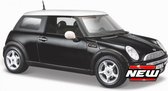 Mini Cooper (Mat Zwart) (14 cm) 1/24 Maisto - Modelauto - Schaalmodel - Model auto - Miniatuurauto - Miniatuurautos
