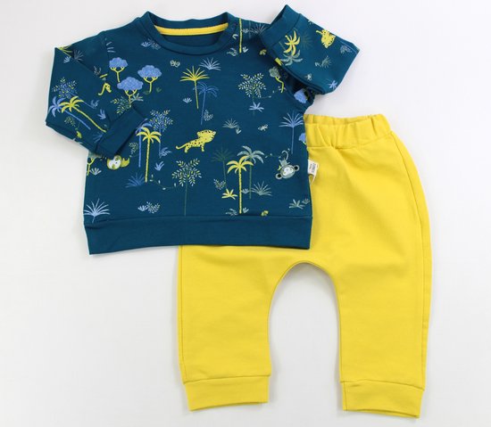 linboo Trainingspak voor kinderen jongens, kleurblok, joggingpak, vrijetijdspak, sportkledingset, 2-delig, sweatjack joggingbroek, polyester, groen, 110-116
