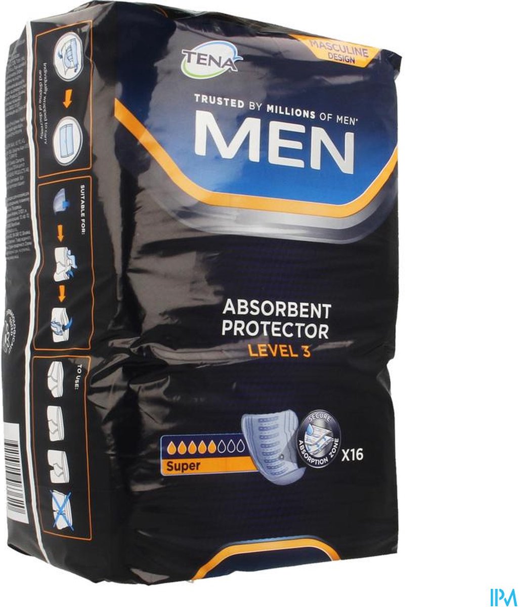 TENA Men Active Fit Absorbent Protector Level 3 16 Pack