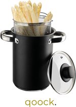 Qoock | Asperge - Spaghettipan | Mat Zwart | 4 liter | Gusta