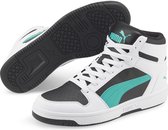 PUMA Rebound LayUp SL Unisex Sneakers - Black/Spectra Green/White - Maat 47
