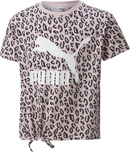 PUMA Classics Summer Roar AOP Meisjes T-Shirt - Maat 152 | bol.com