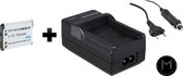 Mazuva EN-EL19 Accu + Thuislader & Autolader set voor Nikon camera | 750mAh | Met LED-indicator | o.a. voor Coolpix A, S & W Series)