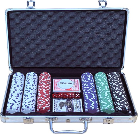 Afbeelding van het spel Pokerset koffer aluminium 300 chips