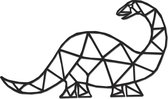 Hout-Kado - Dinosaurus #3 - Medium - Zwart - Geometrische dieren en vormen - Hout - Lasergesneden