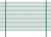 Decoways - Dubbelstaafmatten en palen 2008x1430 mm 4 m groen