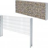 Decoways - Schanskorf dubbelstaafmat 2,008x0,83m 10m (lengte) staal zilver