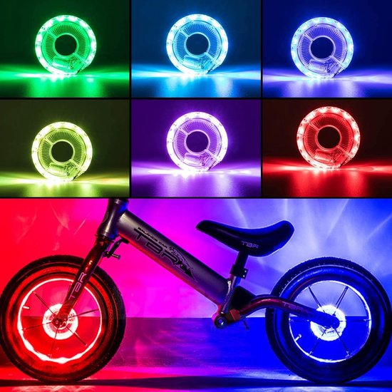 LED Fietswiel - 33 patronen -7 kleur-Spaakverlichting -  Fietswielverlichting- Fiets... | bol.com