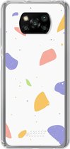 6F hoesje - geschikt voor Xiaomi Poco X3 Pro -  Transparant TPU Case - Terrazzo N°6 #ffffff