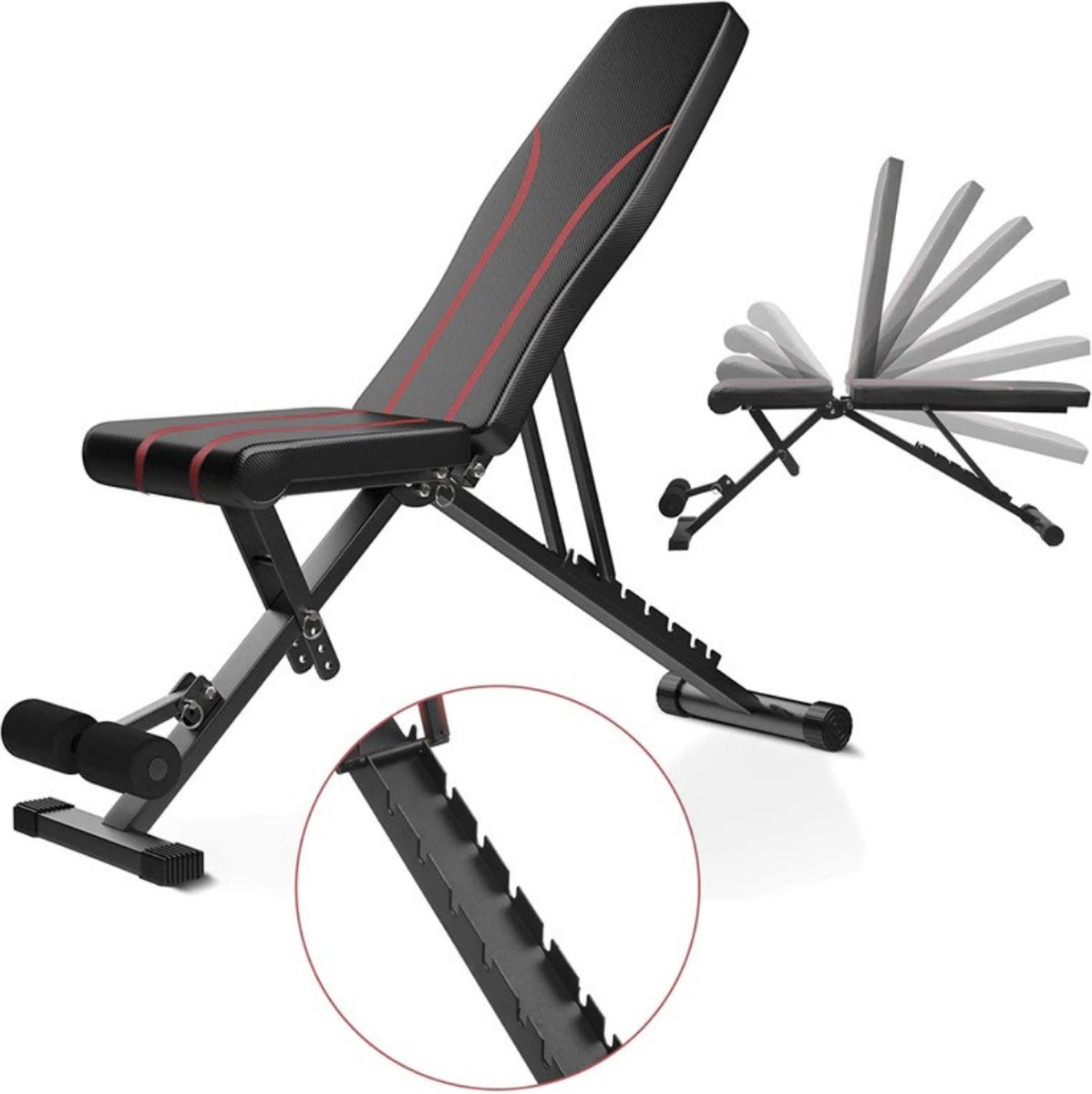 Fcity XForce Fitness Halterbank Volledig Verstelbaar en Opklapbaar