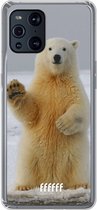 6F hoesje - geschikt voor OPPO Find X3 Pro -  Transparant TPU Case - Polar Bear #ffffff