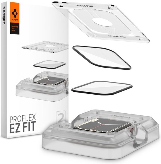 Spigen Proflex EZ FIT Full Cover Geschikt voor Apple Watch 7 41mm - 2 Pack