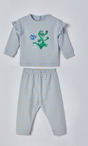 Woody Little Meisjes Pyjama Blauw 9m