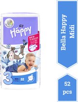 Bella Baby Happy Luiers Maat 3 Midi 5-9 kg, Voordeelverpakking- 52 stucks