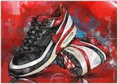 Sneakers Air Max classic BW Varsity red - Poster - 40 x 50 cm