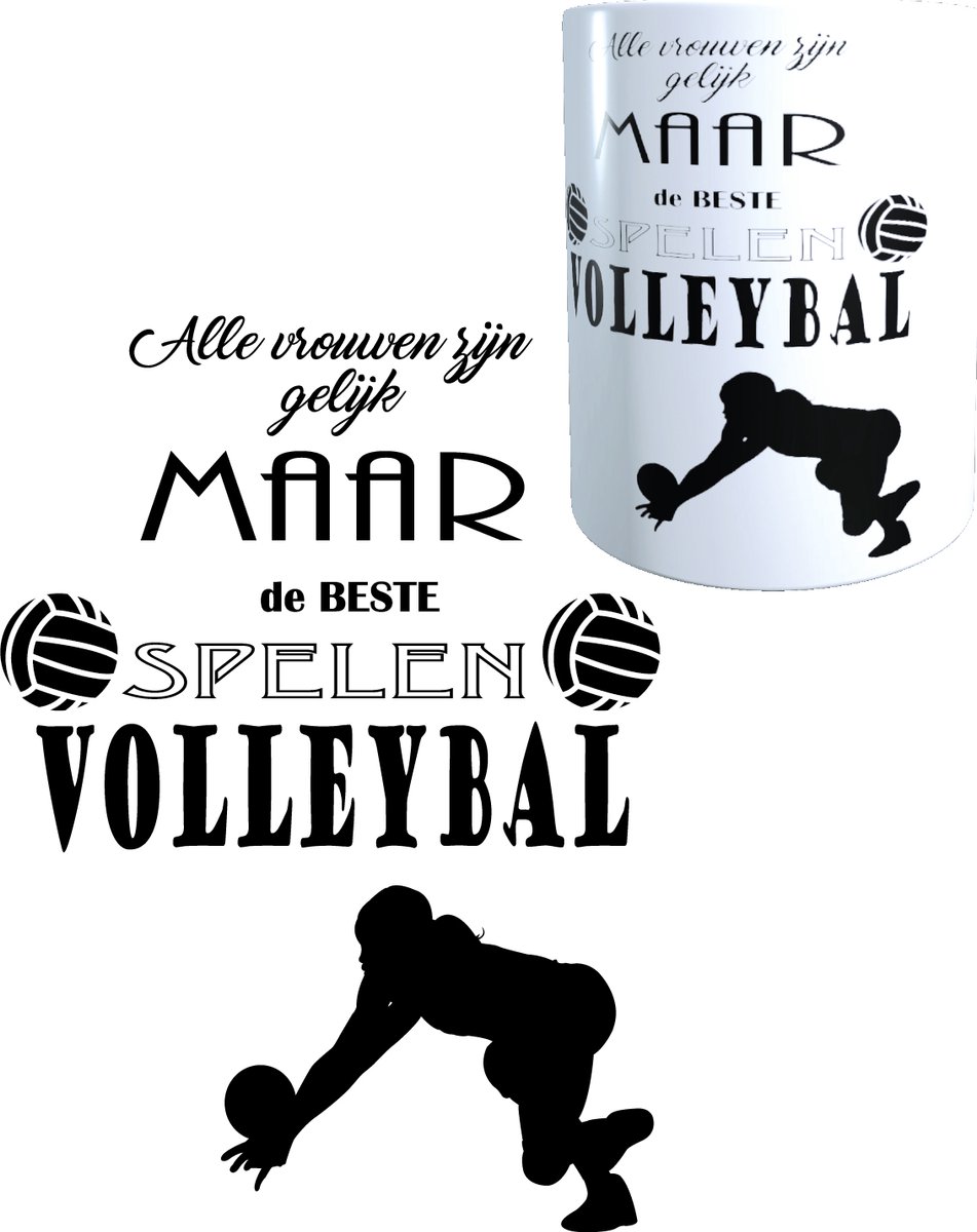 Alle vrouwen zijn gelijk maar de beste spelen volleybal mok - sport - volleybal - fun