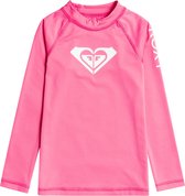 Roxy - UV Rashguard voor meisjes - Whole Hearted - Korte mouw - Pink Guava - maat 98cm