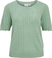 VILA VISHELLEY O-NECK 2/4 KNIT TOP Dames Top - Maat L