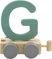 Lettertrein G groen | * totale trein pas vanaf 3, diverse, wagonnetjes bestellen aub