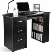 Nordse Bureau - Zwart - Luxe Bureau - Voor Thuis - Thuis Werkplek - Tafel - Werktafel - Met Opbergruimte - Voor Thuis of Kantoor