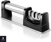 Messenslijper - Doortrekslijper - Keuken - Koken - Antislip - 3 in 1 - RVS - veiligheid - zilver - zwart