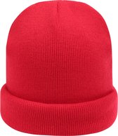 Basic beanie unisex Yehwang - fel rode beanie fijngebreid