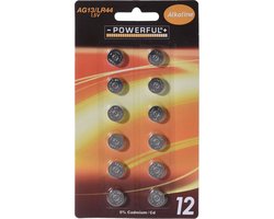 Knoopcel 1.5V AG13 - LR44/ L1154 Powerful Alkaline 12 stuks in blister
