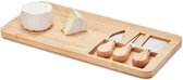 Bamboe borrelplank - Kaasplankje met messen - Kaasplankje - Kaasplank met mesjes - Kaasplank set - Kaasplankje met kaasmesjes - Borrelplank hout - Tapasplank - Serveerplank