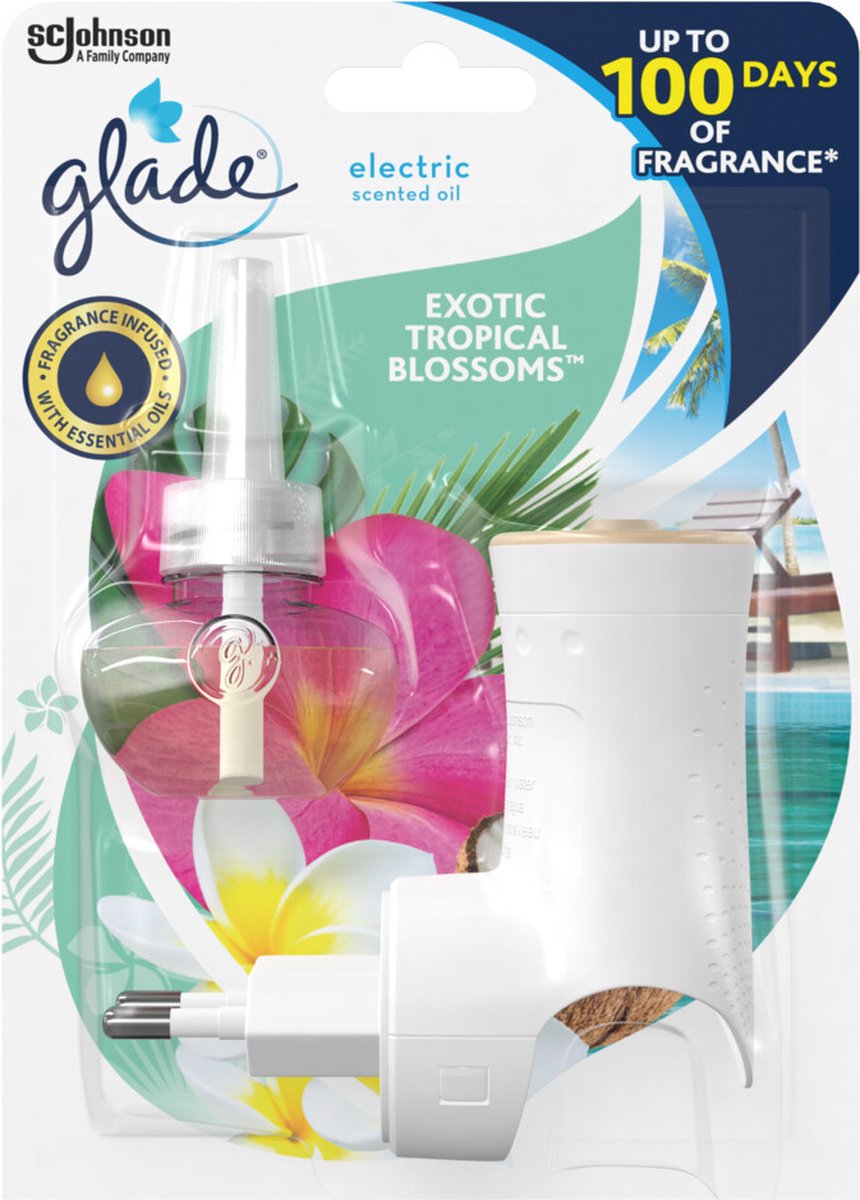 GLADE Electric Scented Oil Exotic Tropical Blossoms 20 ml met houder